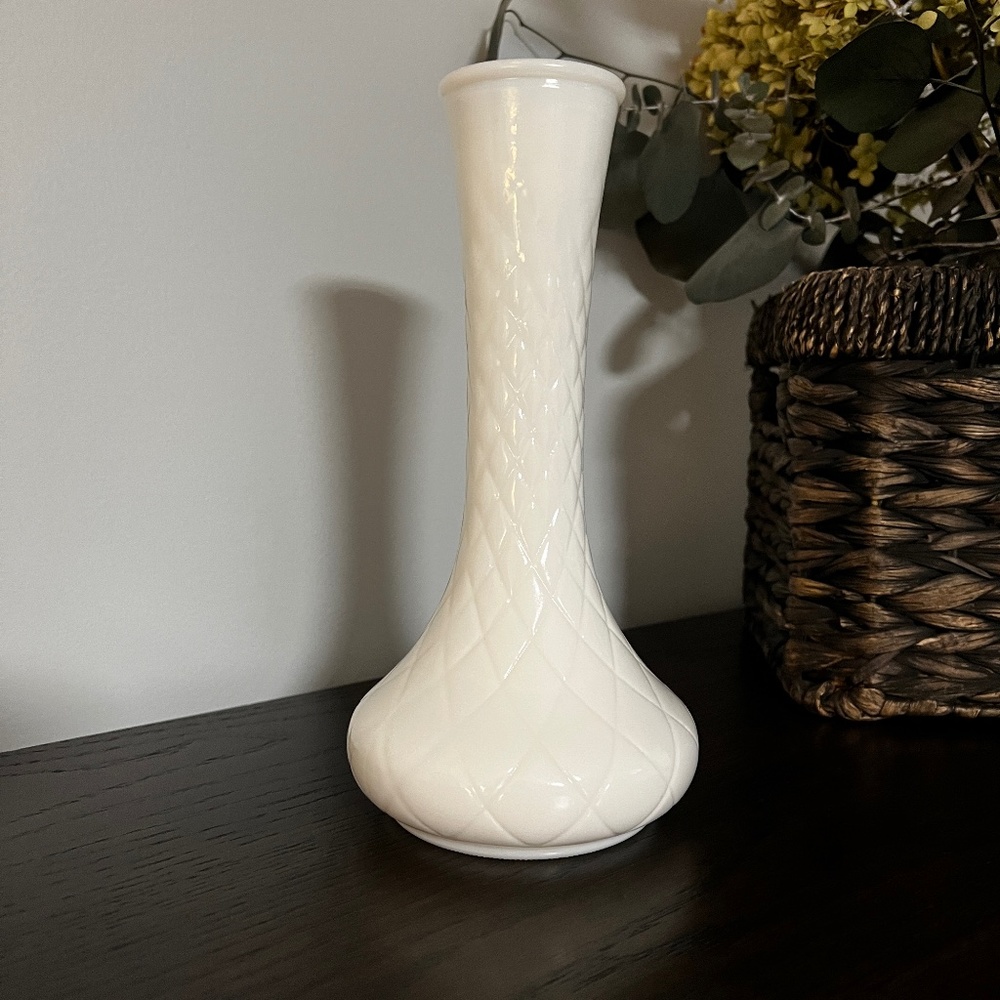 Vintage Milk Glass Vase